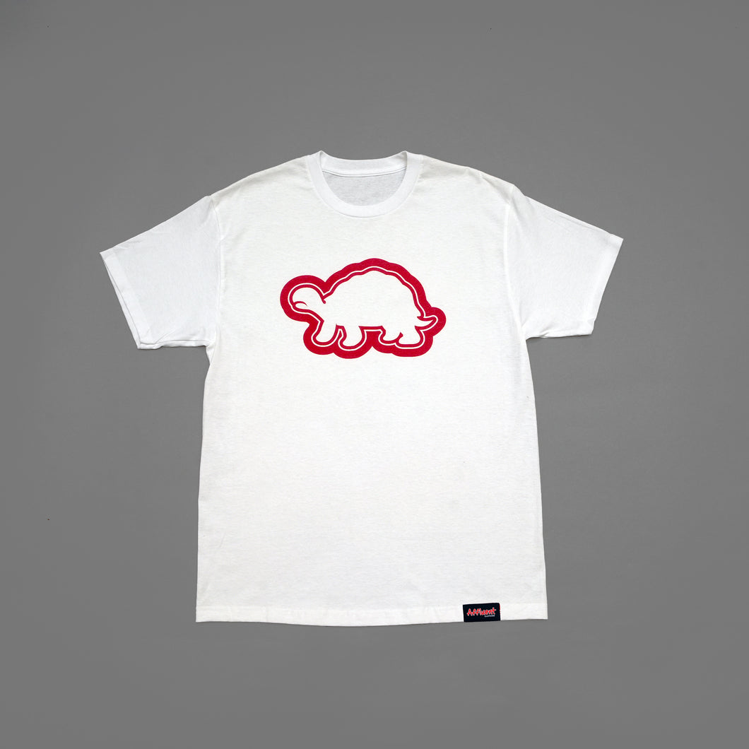THICK TURTLE TEE WHITE/RED