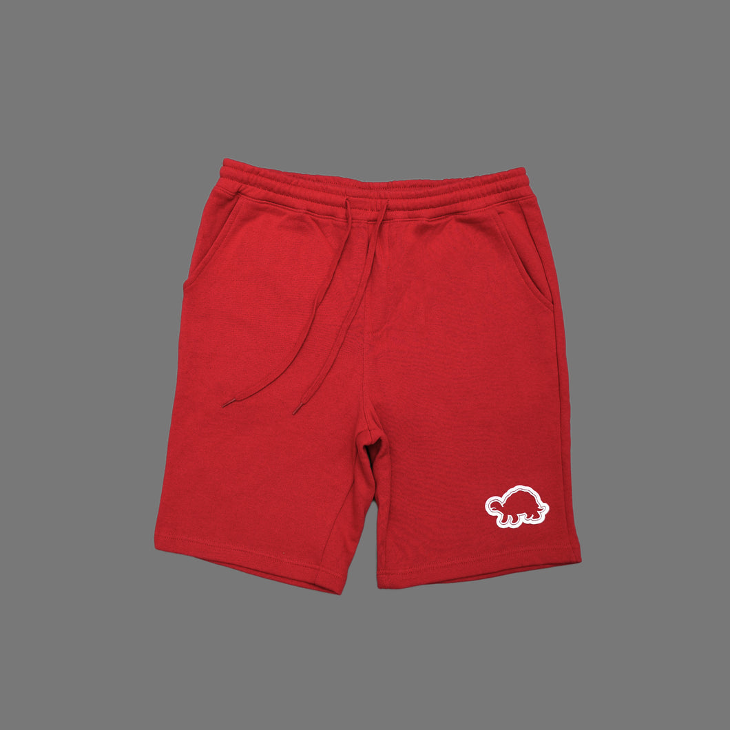 MIDWEIGHT THICK TURTLE  FLEECE SHORT RED
